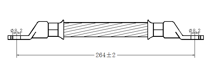 銅線軟連接孔中示意圖 銅線軟連接孔中示意圖