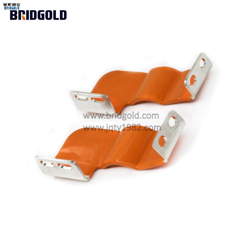 電池浸塑銅軟連接 浸塑電池軟連接 橙色浸塑電池銅箔軟連接 電池浸塑銅軟連接 浸塑電池軟連接 橙色浸塑電池銅箔軟連接